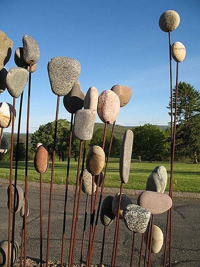 Earth-Toned Stone Figures Ascending