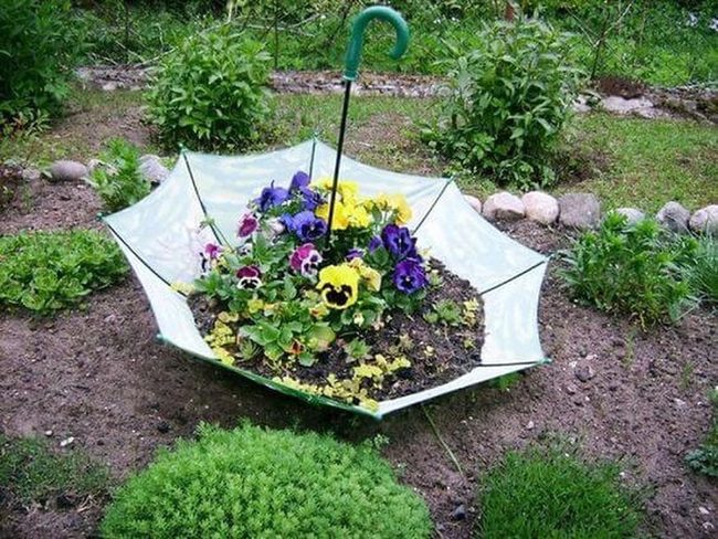 Upturned Umbrella Flower Planter