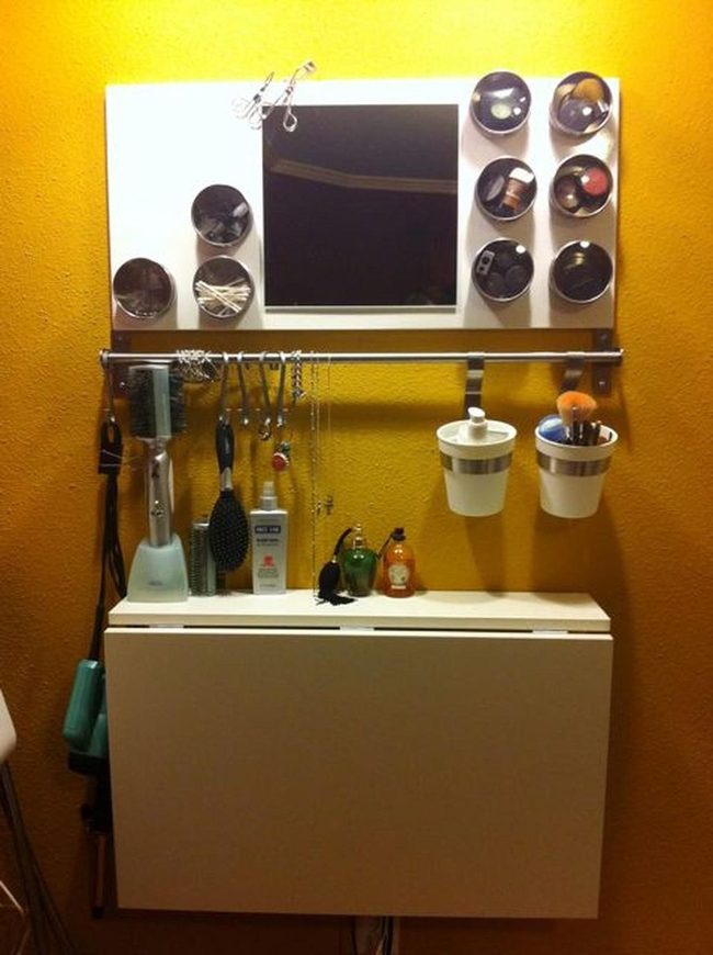 Yellow Wall Beauty Station