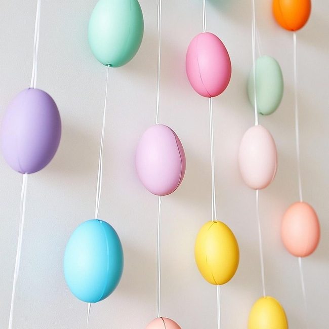 Rainbow Egg Halves Spring Garland