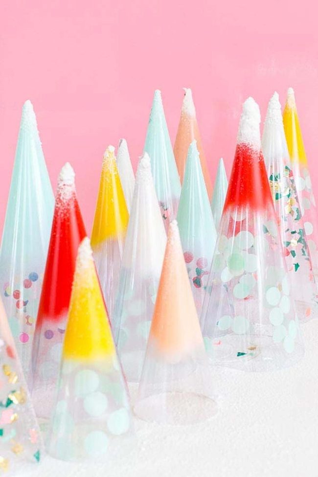 Confetti Cone Trees Sparkle