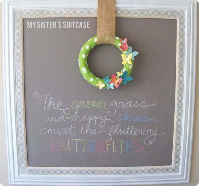 Painted Butterfly Wreath Burst
