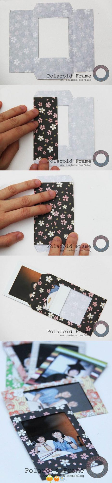 Grey Paper Floral Frames