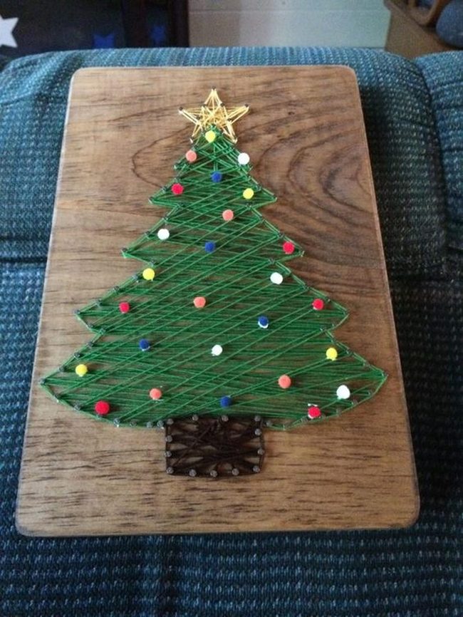 Pom-Pom String Art Tree