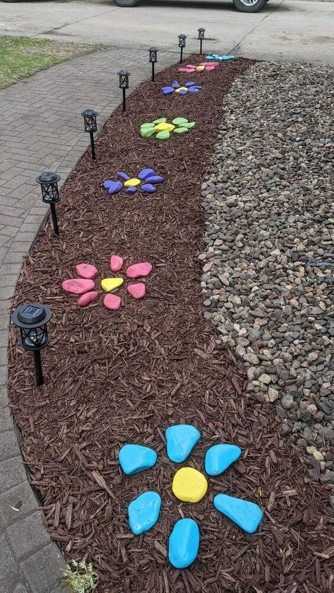 Colorful Pebble Flower Gardens