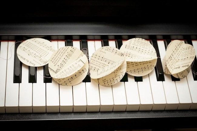 Rolled Paper Piano Keys