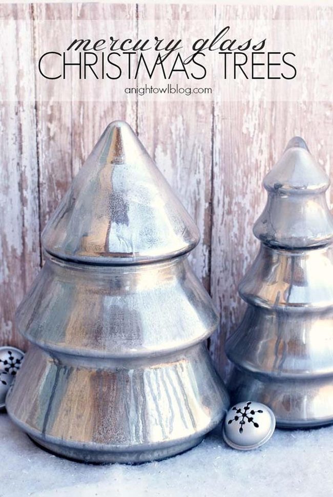 Silver Mercury Glass Mini Tree