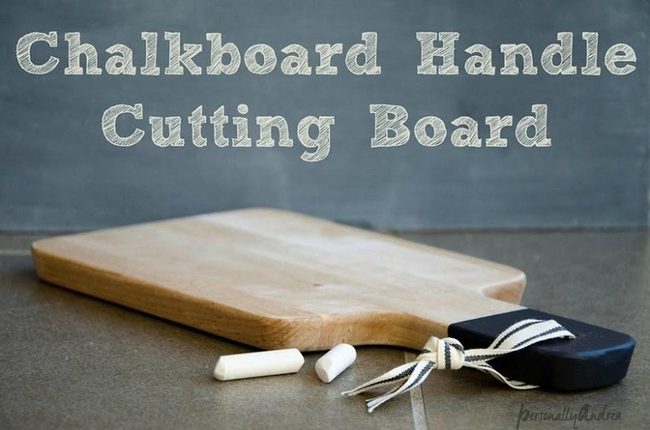 Black Handle Wood Cutting Board