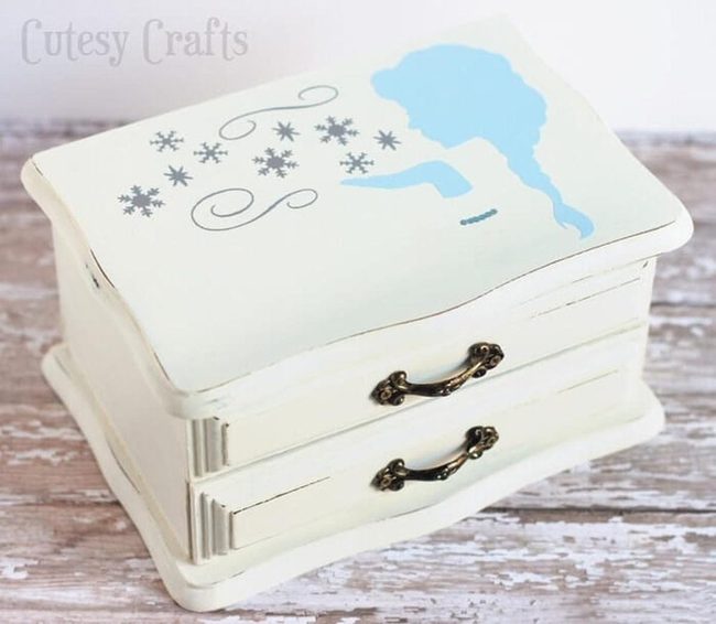 Painted Jewelry Box Statement Piece