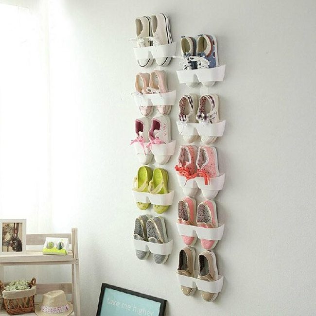 Clear Shoe Wall Display