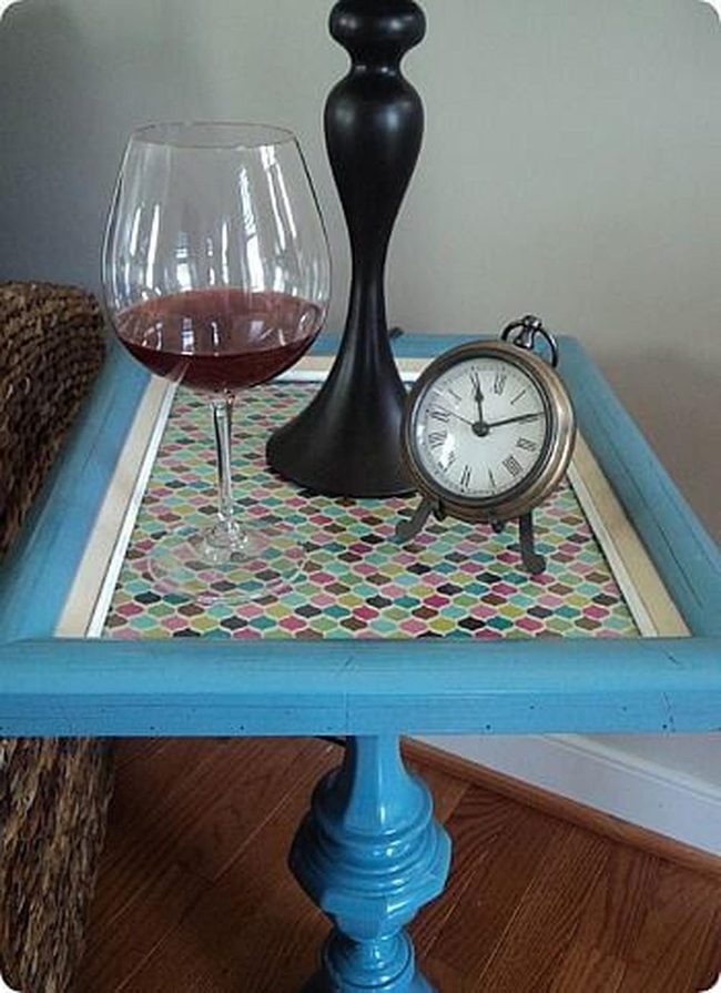 Turquoise Mosaic Statement Table