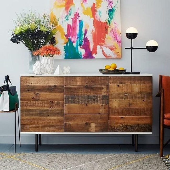 Orange Chair, Abstract Wall Art