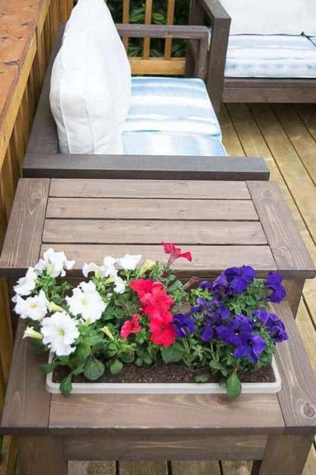 Planter Ice Bucket Side Table