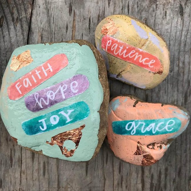 Pastel Painted Rocks Inspiration