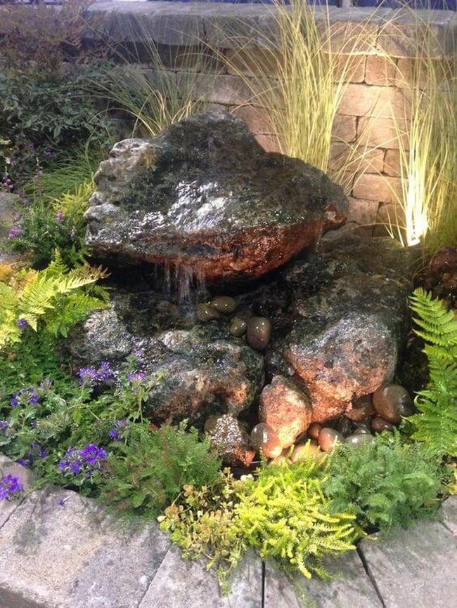 Rocky Stone Waterfall Feature