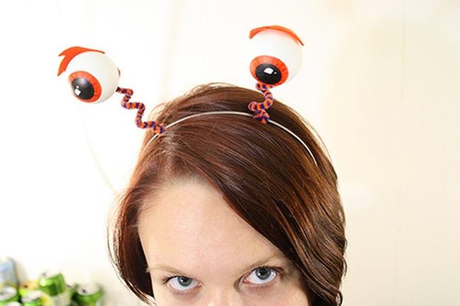 Bouncing Eyeball Headband Orange