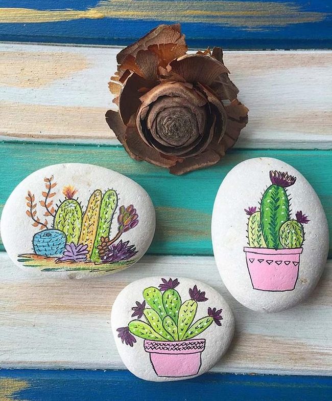 Colorful Stones Garden Accents
