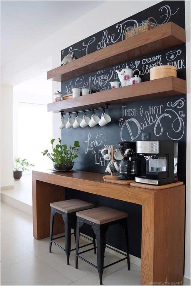 Dark Chalkboard Coffee Corner