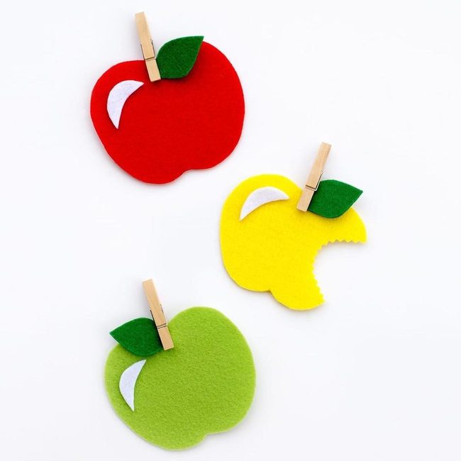Felt Apples Three Colors