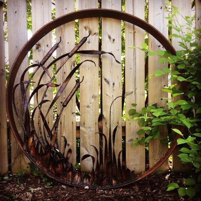 Reclaimed Wood Arch With Cascading Flowers