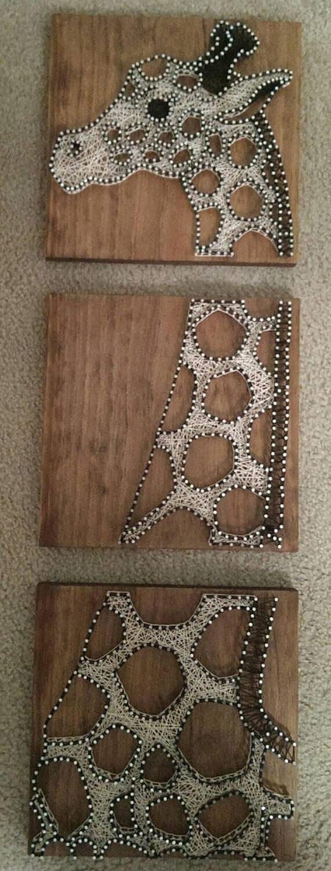 Geometric Giraffe String Art
