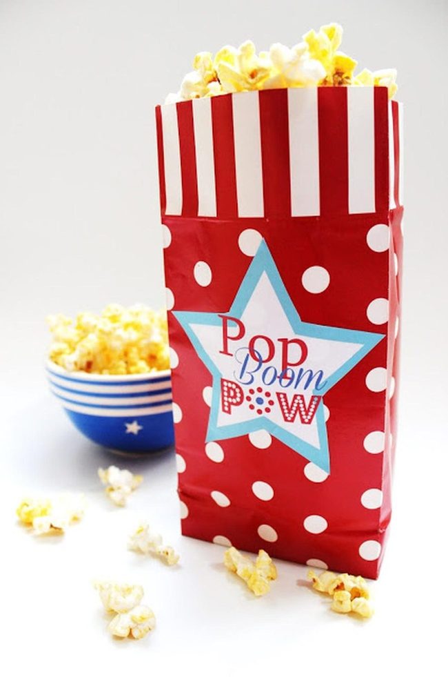 Red Striped Popcorn Pop