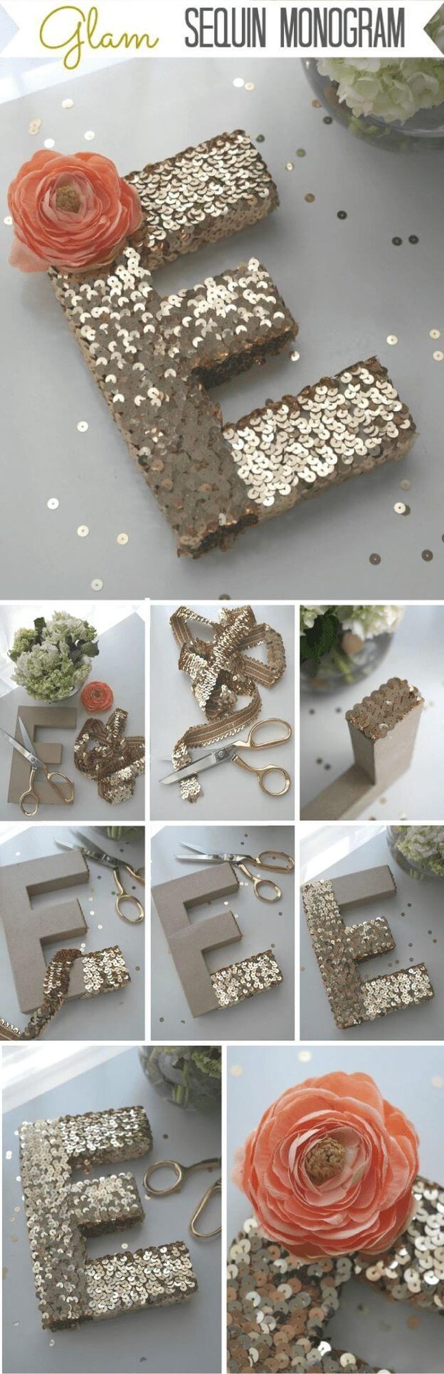Sparkly Initial Letter Wall