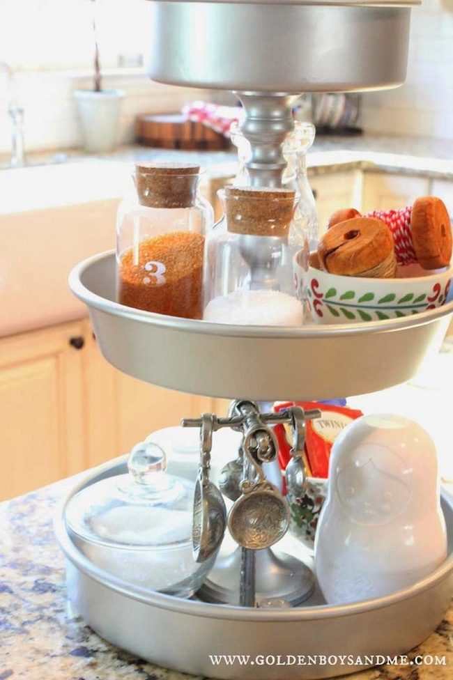 Stacked Pans Sculptural Storage