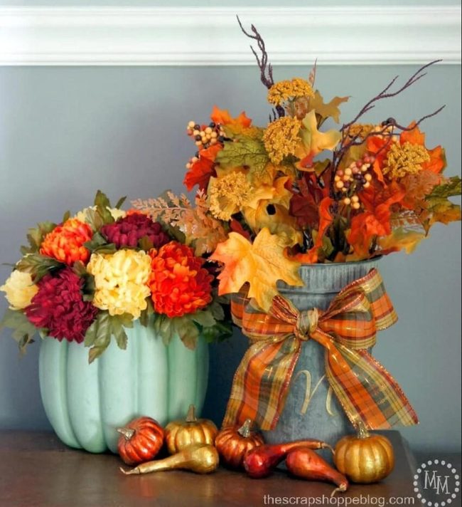 Oversized Pumpkin Vases In Orange