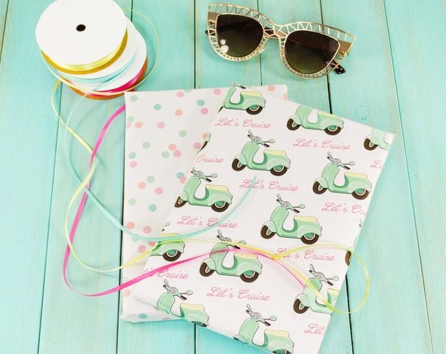 Pastel Gift Bags With Curled Ribbons