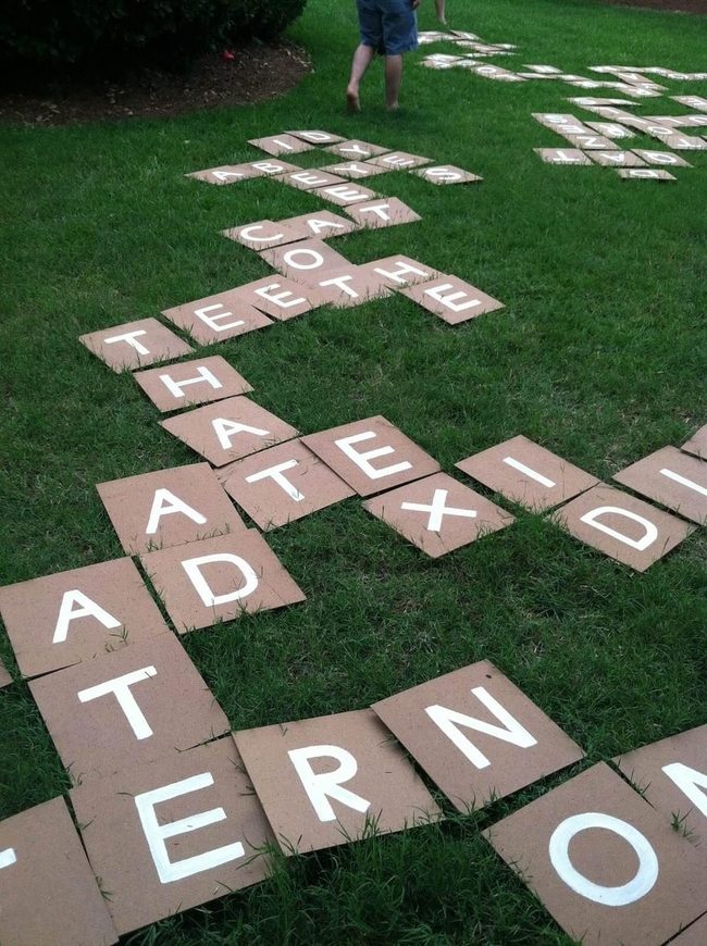 Wooden Lawn Scrabble Game