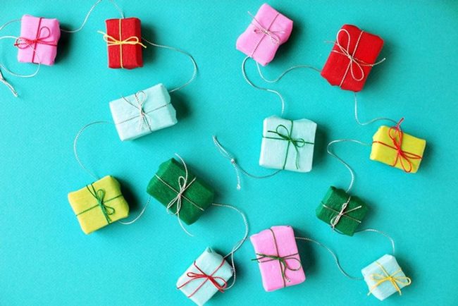 Colorful Presents On Turquoise