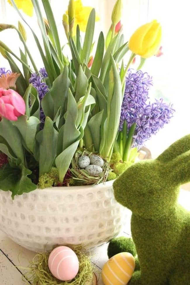 Bright Tulips Easter Display
