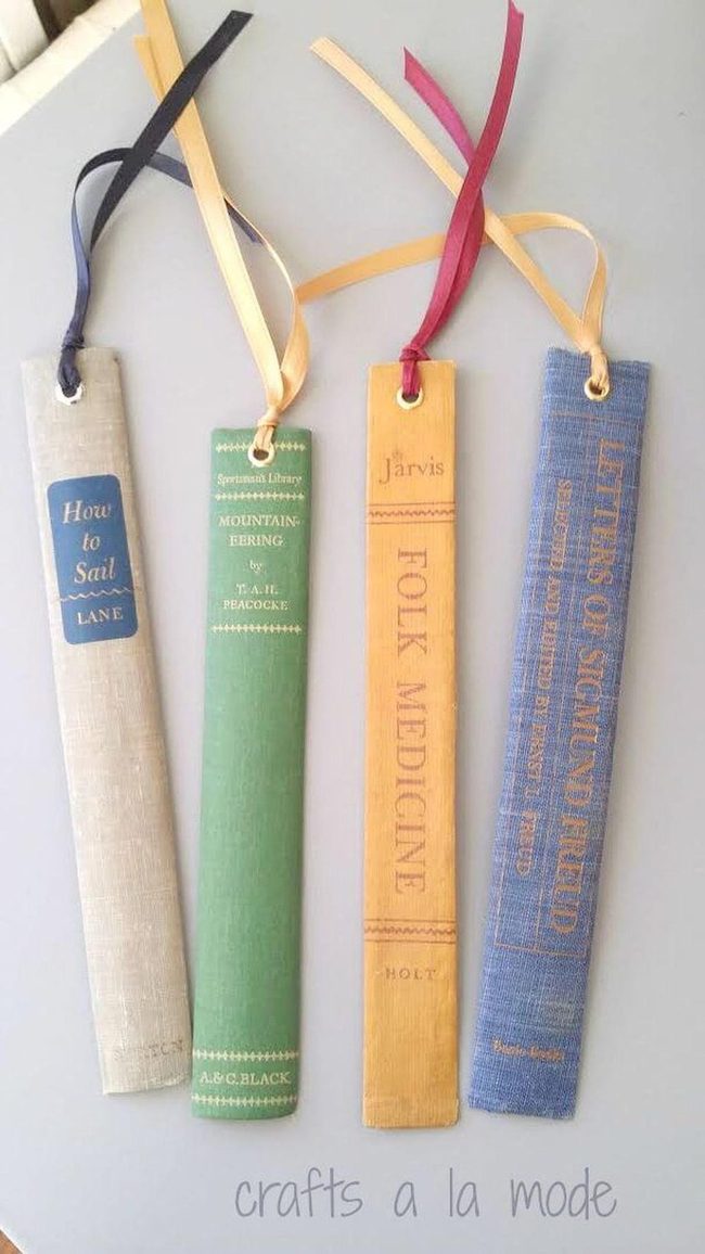 Vintage Book Spine Bookmarks
