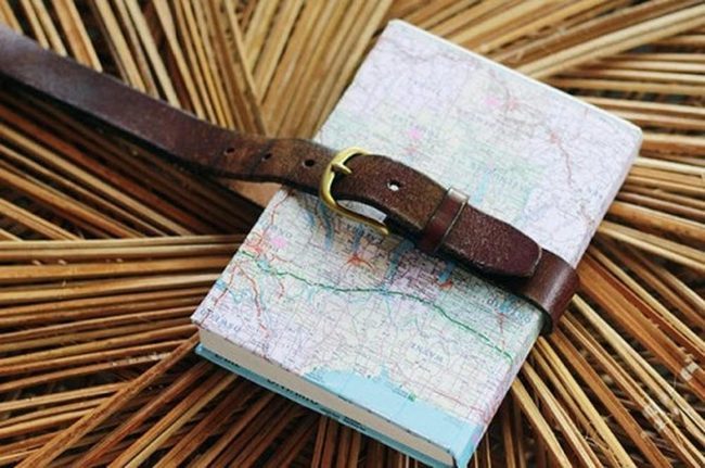 Brass-Buckled Brown Travel Journals