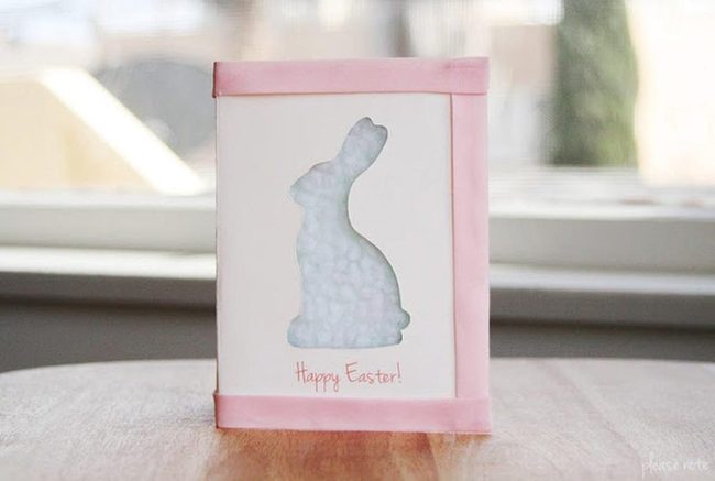 Cotton Bunny Easter Card