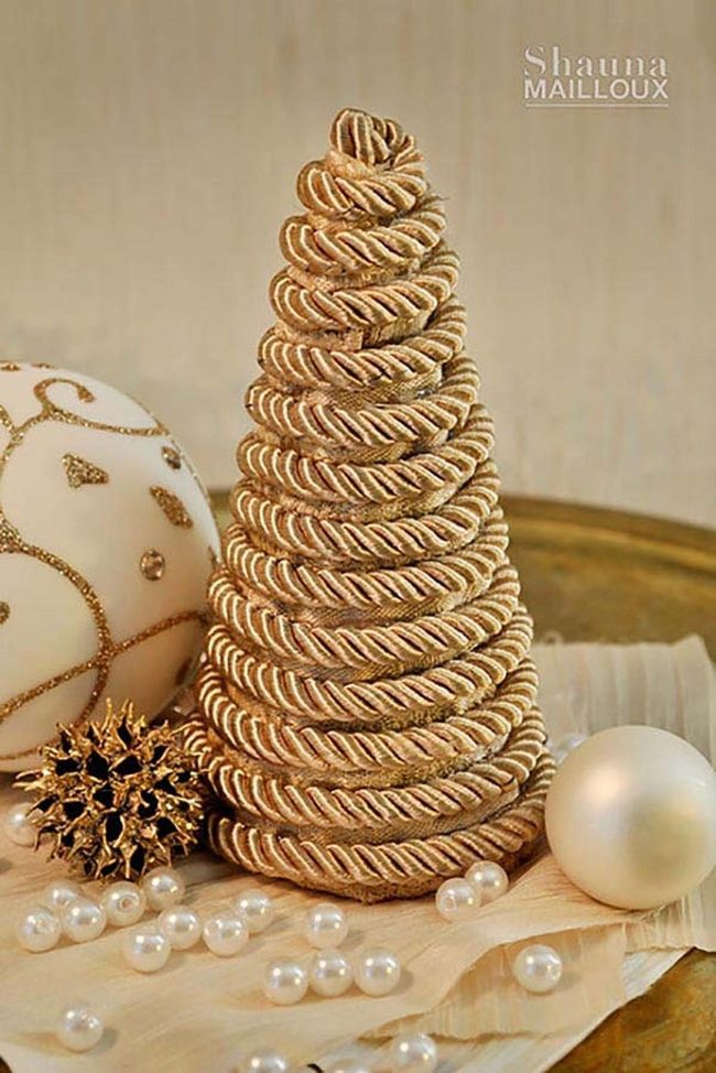 Gold Cord Cascading Cone