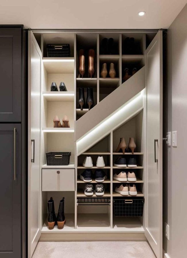 Under Stairs Shoe Storage