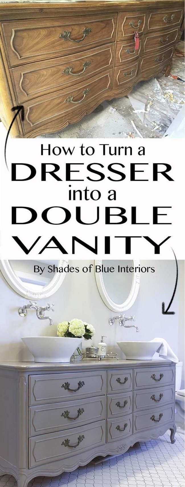 Vintage Dresser Double Vanity