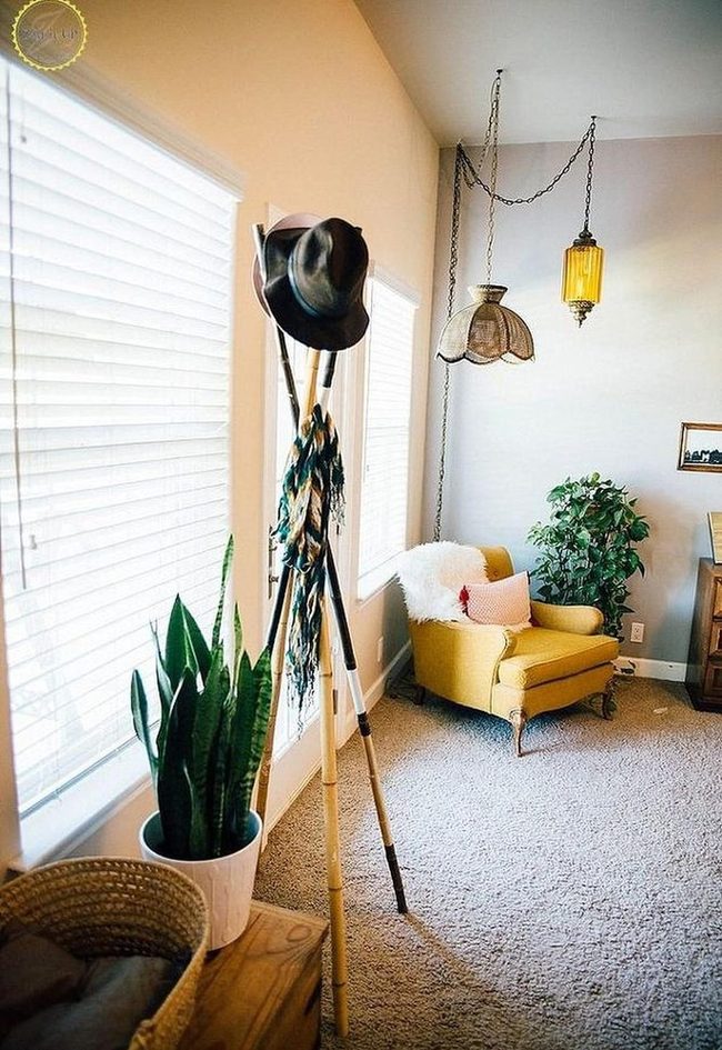Sunny Yellow Chairs, Green Plants