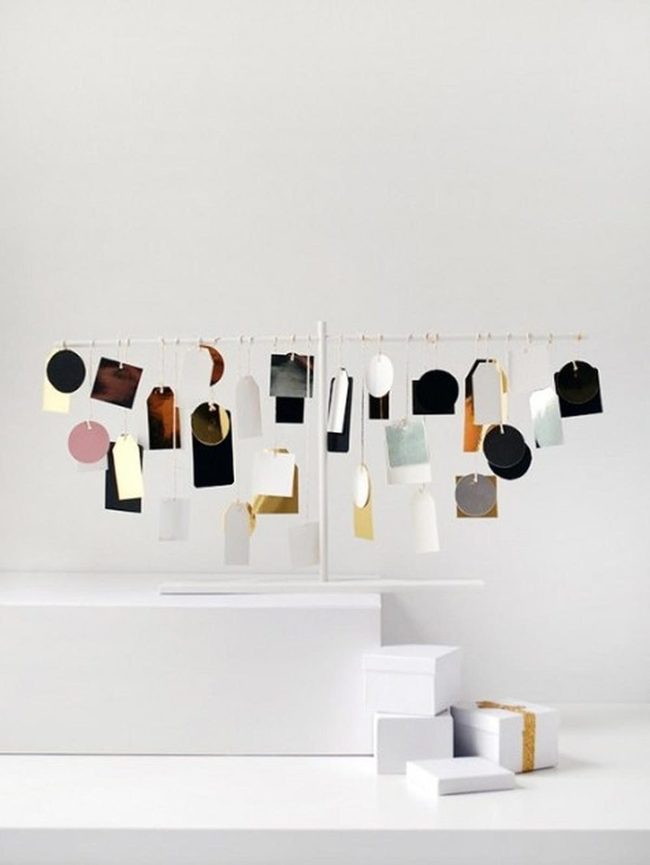 Hanging Cards Black Gold Shimmer