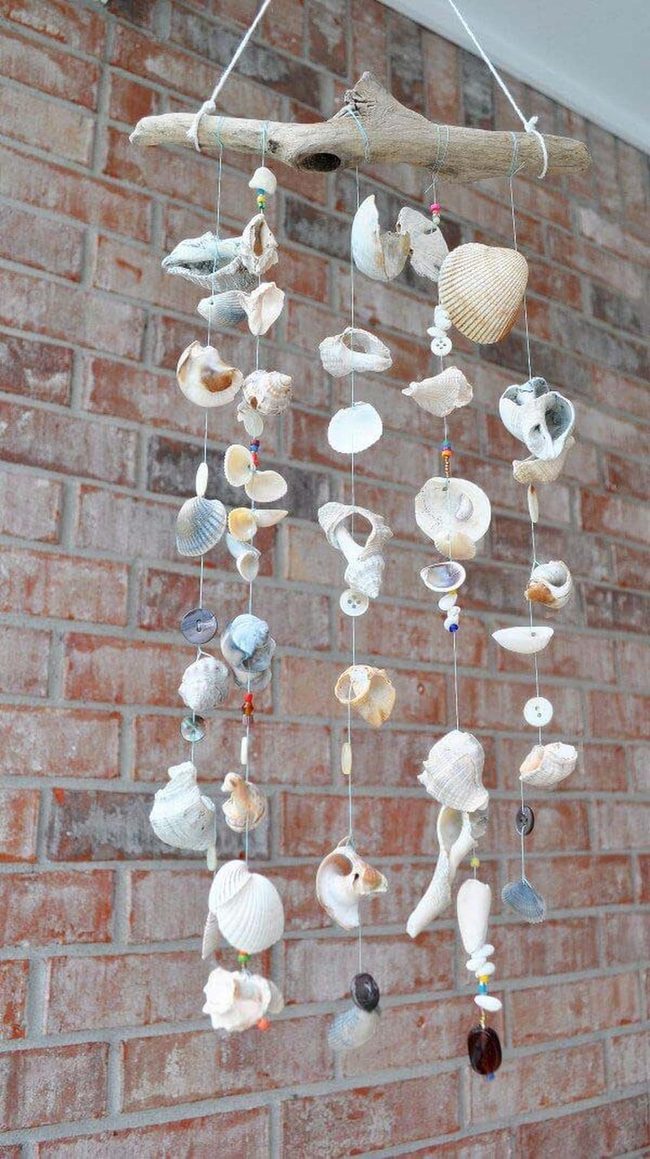 Seashell Breeze Chimes Natural