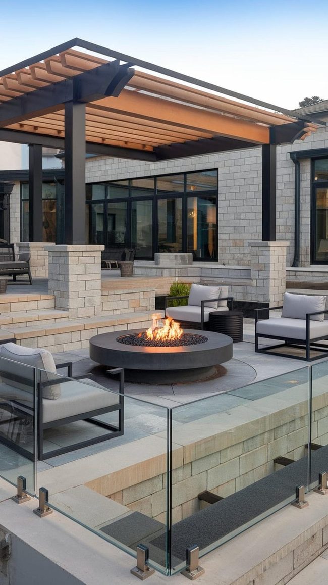 Mosaic Stone Metal Features