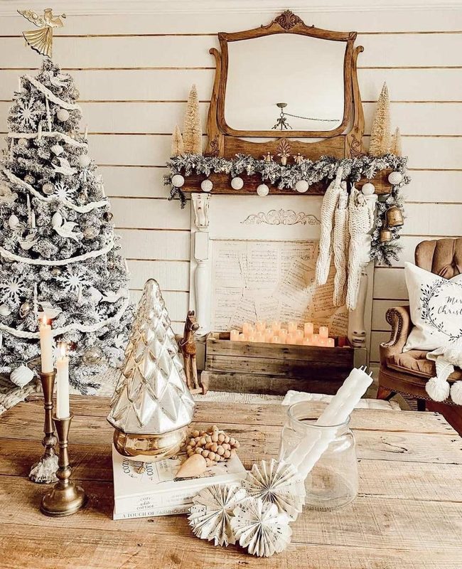 Frosted Branches With Farmhouse Warmth