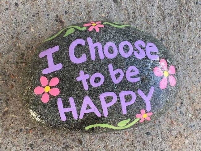 Neon Painted Rocks