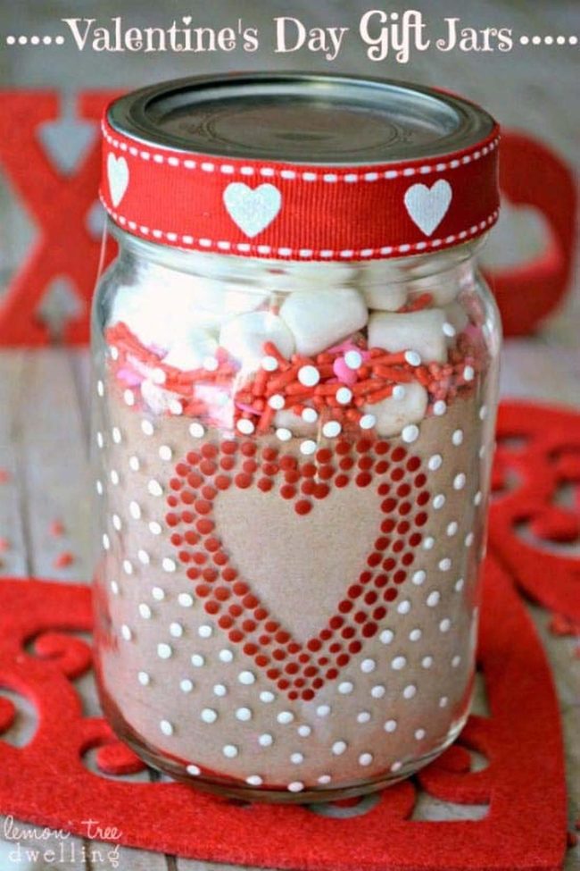 Layered Hot Chocolate Mason Gift