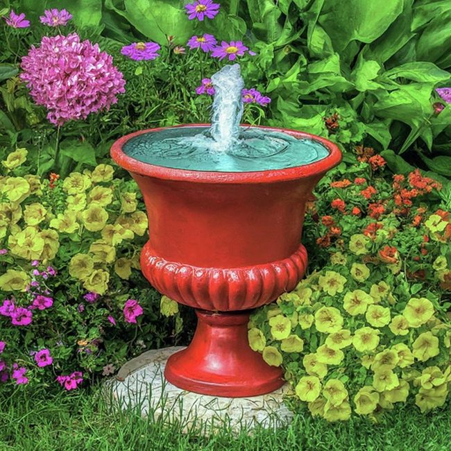 Terracotta Urn Fountain Patio