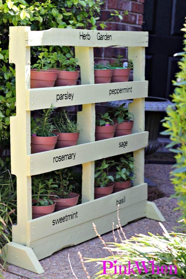 Vertical Terracotta Herb Wall