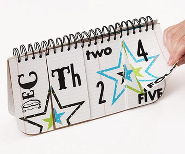 Colorful Stars Desktop Calendar