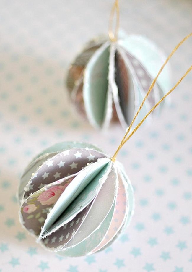Pastel Paper Spheres With Stars